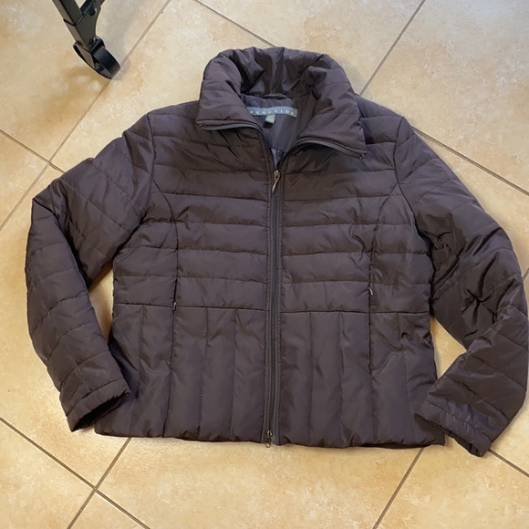 Kenneth Cole Reaction brown down women’s coat - Picture 6 of 8